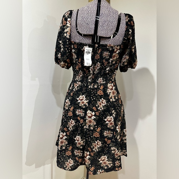 Abercrombie & Fitch Black Floral Mini Dress - Picture 4 of 6
